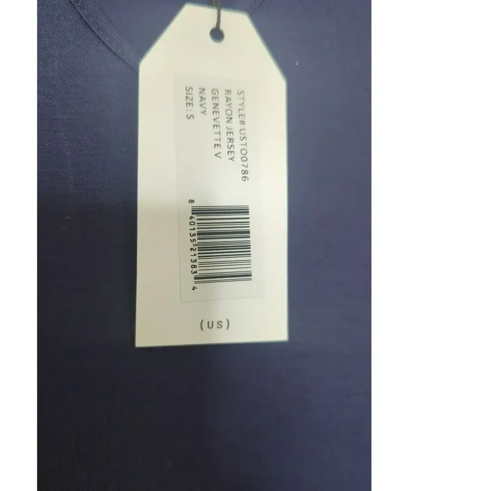 New Universal Standard Genevette jersey navy blue tunic blouse top size S(14) - Picture 8 of 12